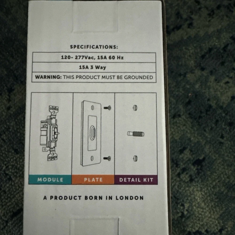 Buster + Punch Toggle Standard Switch Module 15A 125VAC 60Hz NTM-01384